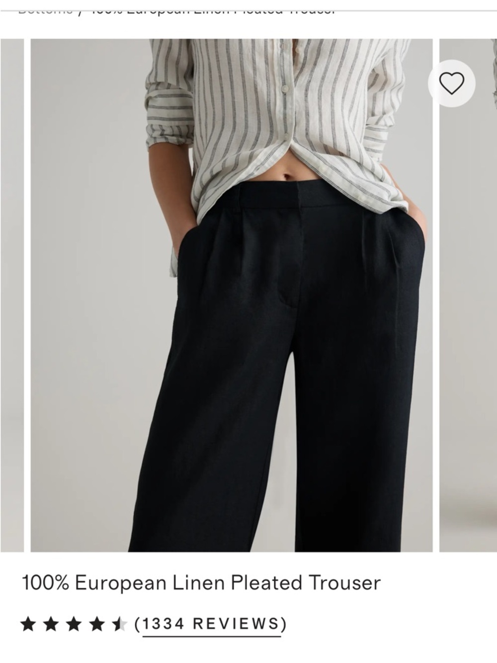 Quince Black Elastic-Waist Pants